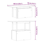 Hagebord 100X50X75 Cm Heltre Douglasgran