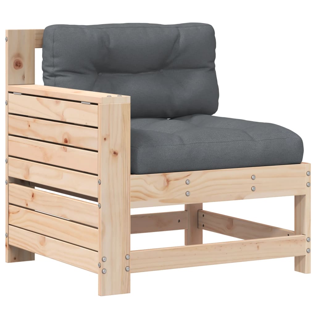 Hagesofa Med Armlene Og Pute Heltre Furu