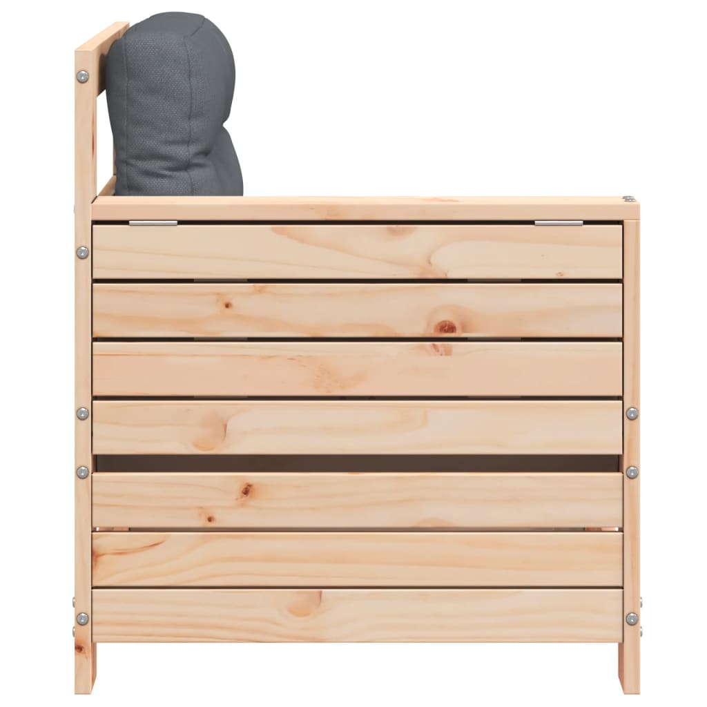 Hagesofa Med Armlene Og Pute Heltre Furu