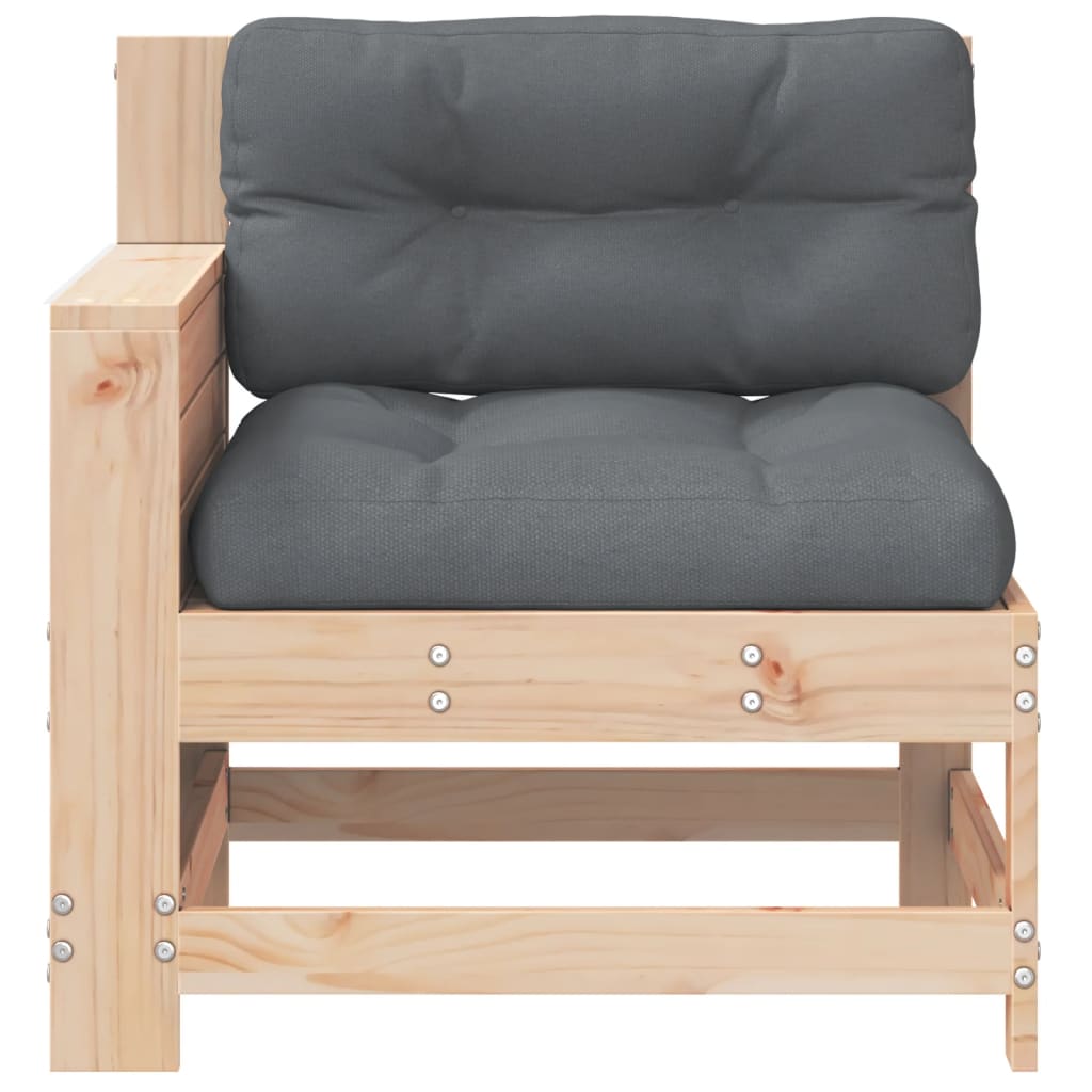 Hagesofa Med Armlene Og Pute Heltre Furu