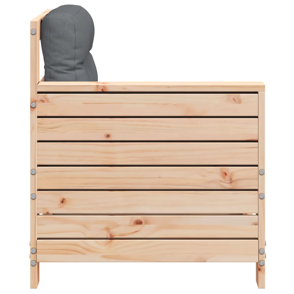 Hagesofa Med Armlene Og Pute Heltre Furu