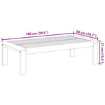 Hagebord 100X50X27 Cm Heltre Akasie