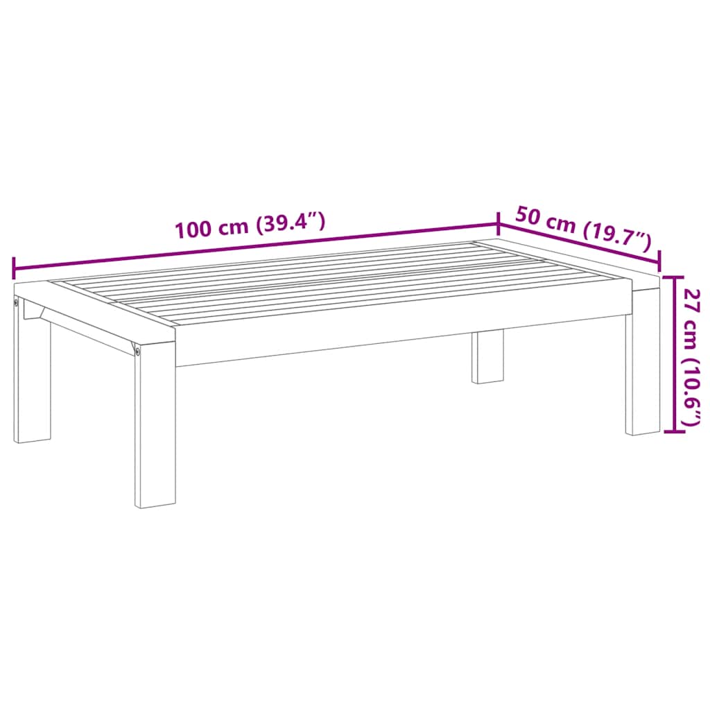 Hagebord 100X50X27 Cm Heltre Akasie