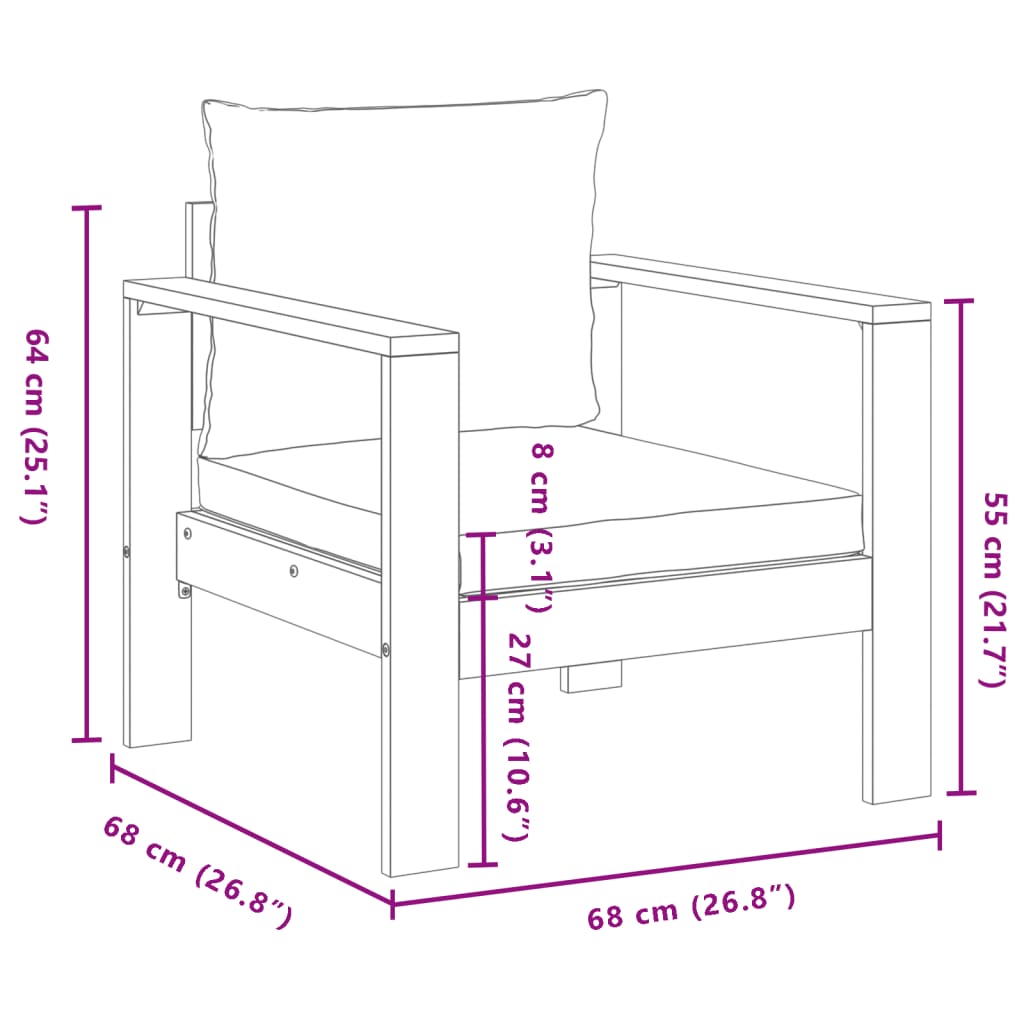 Hagesofastol Med Puter Heltre Akasie