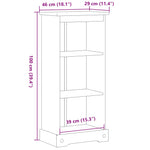 Bokhylle Corona 46X29X100 Cm Heltre Furu