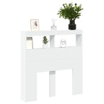 Hodegavl Skap Med Led Hvit 100X17X102 Cm