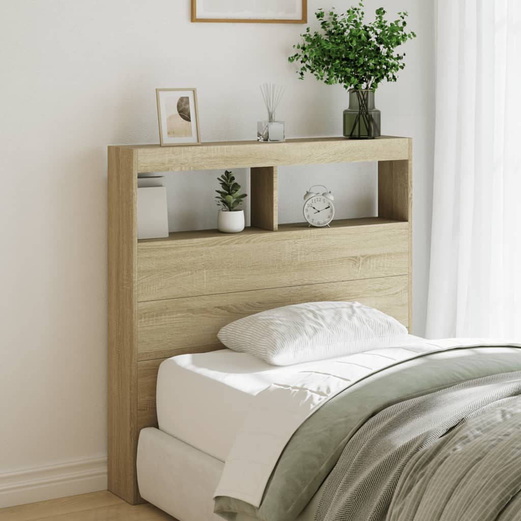 Hodegavl Skap Med Led Sonoma Eik 100X17X102 Cm