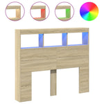 Hodegavl Skap Med Led Sonoma Eik 120X17X102 Cm