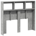 Hodegavl Skap Med Led Betonggrå 120X17X102 Cm