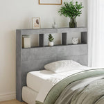 Hodegavl Skap Med Led Betonggrå 120X17X102 Cm
