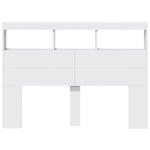 Hodegavl Skap Med Led Hvit 140X17X102 Cm
