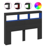 Hodegavl Skap Med Led Svart 140X17X102 Cm
