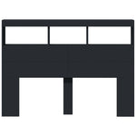 Hodegavl Skap Med Led Svart 140X17X102 Cm