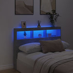 Hodegavl Skap Med Led Betonggrå 140X17X102 Cm