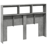 Hodegavl Skap Med Led Betonggrå 140X17X102 Cm