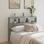 Hodegavl Skap Med Led Betonggrå 140X17X102 Cm