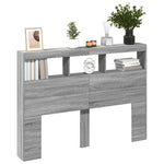 Hodegavl Skap Med Led Grå Sonoma 140X17X102 Cm