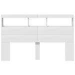 Hodegavl Skap Med Led Hvit 160X17X102 Cm