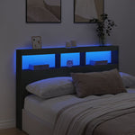Hodegavl Skap Med Led Svart 160X17X102 Cm