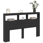 Hodegavl Skap Med Led Svart 160X17X102 Cm