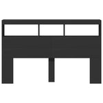 Hodegavl Skap Med Led Svart 160X17X102 Cm