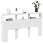 Hodegavl Skap Med Led Hvit 180X17X102 Cm