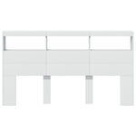 Hodegavl Skap Med Led Hvit 180X17X102 Cm