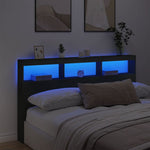 Hodegavl Skap Med Led Svart 180X17X102 Cm