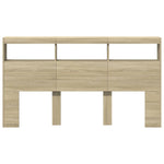 Hodegavl Skap Med Led Sonoma Eik 180X17X102 Cm