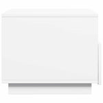 Salongbord Med Led-Lys Hvit 50X49X40 Cm
