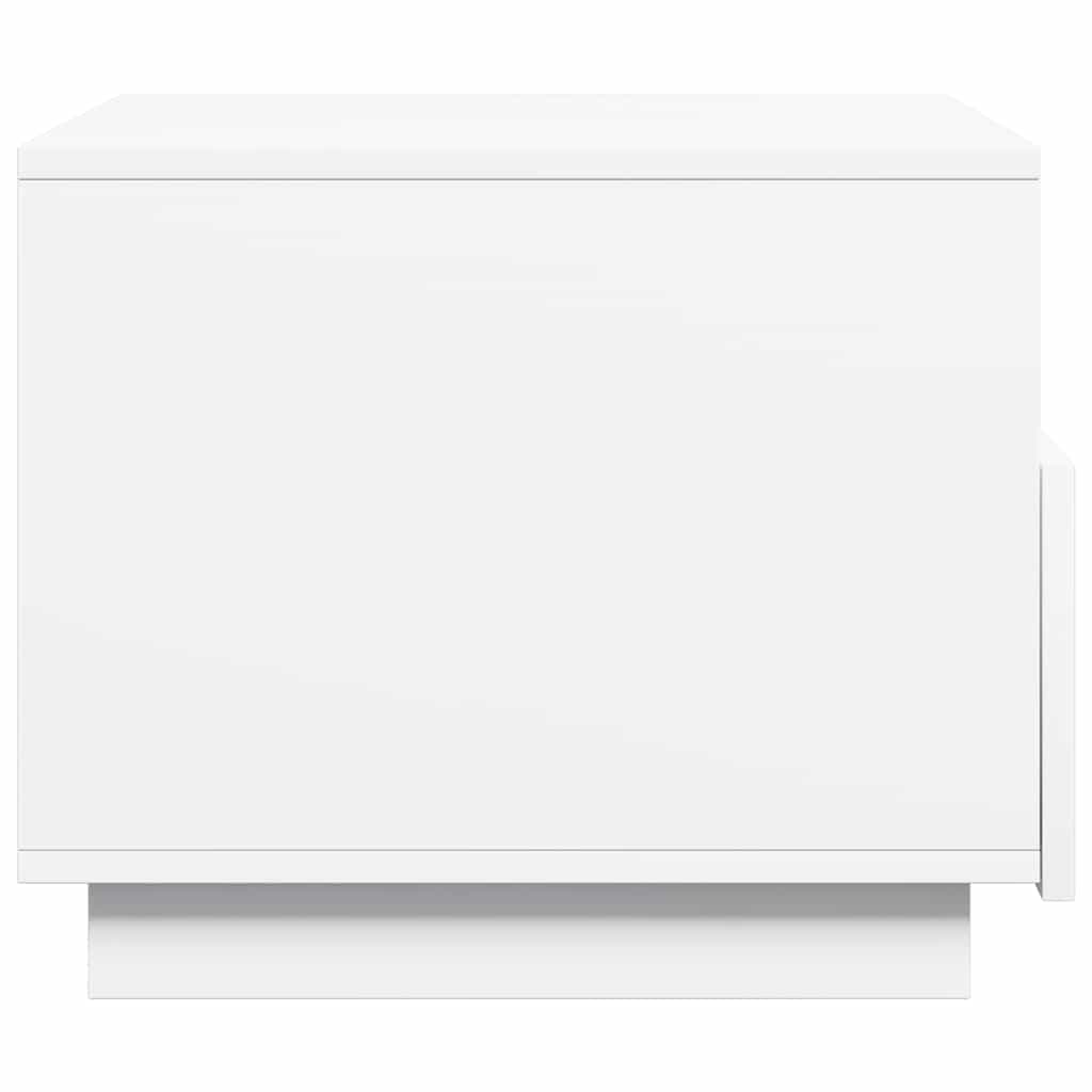 Salongbord Med Led-Lys Hvit 50X49X40 Cm