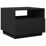 Salongbord Med Led-Lys Svart 50X49X40 Cm