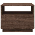 Salongbord Med Led-Lys Brun Eik 50X49X40 Cm