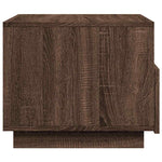 Salongbord Med Led-Lys Brun Eik 50X49X40 Cm