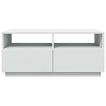 Salongbord Med Led-Lys Hvit 90X49X40 Cm