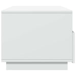 Salongbord Med Led-Lys Hvit 90X49X40 Cm