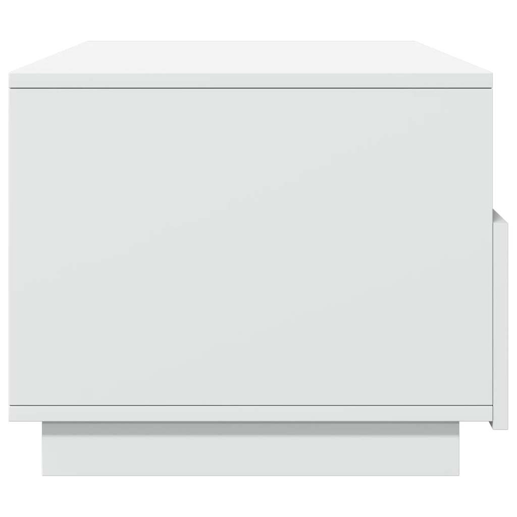 Salongbord Med Led-Lys Hvit 90X49X40 Cm