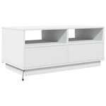 Salongbord Med Led-Lys Hvit 90X49X40 Cm