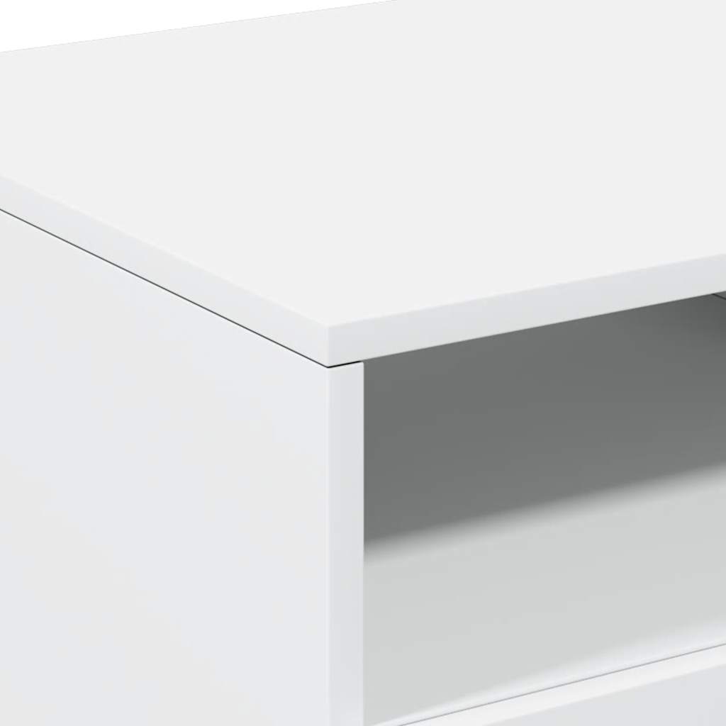 Salongbord Med Led-Lys Hvit 90X49X40 Cm