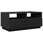 Salongbord Med Led-Lys Svart 90X49X40 Cm