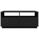 Salongbord Med Led-Lys Svart 90X49X40 Cm