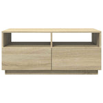 Salongbord Med Led-Lys Sonoma Eik 90X49X40 Cm