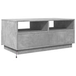Salongbord Med Led-Lys Betonggrå 90X49X40 Cm