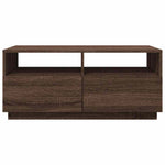 Salongbord Med Led-Lys Brun Eik 90X49X40 Cm