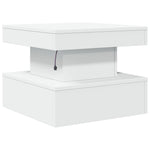 Salongbord Med Led-Lys Hvit 50X50X40 Cm