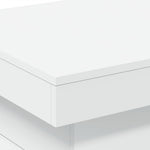 Salongbord Med Led-Lys Hvit 50X50X40 Cm