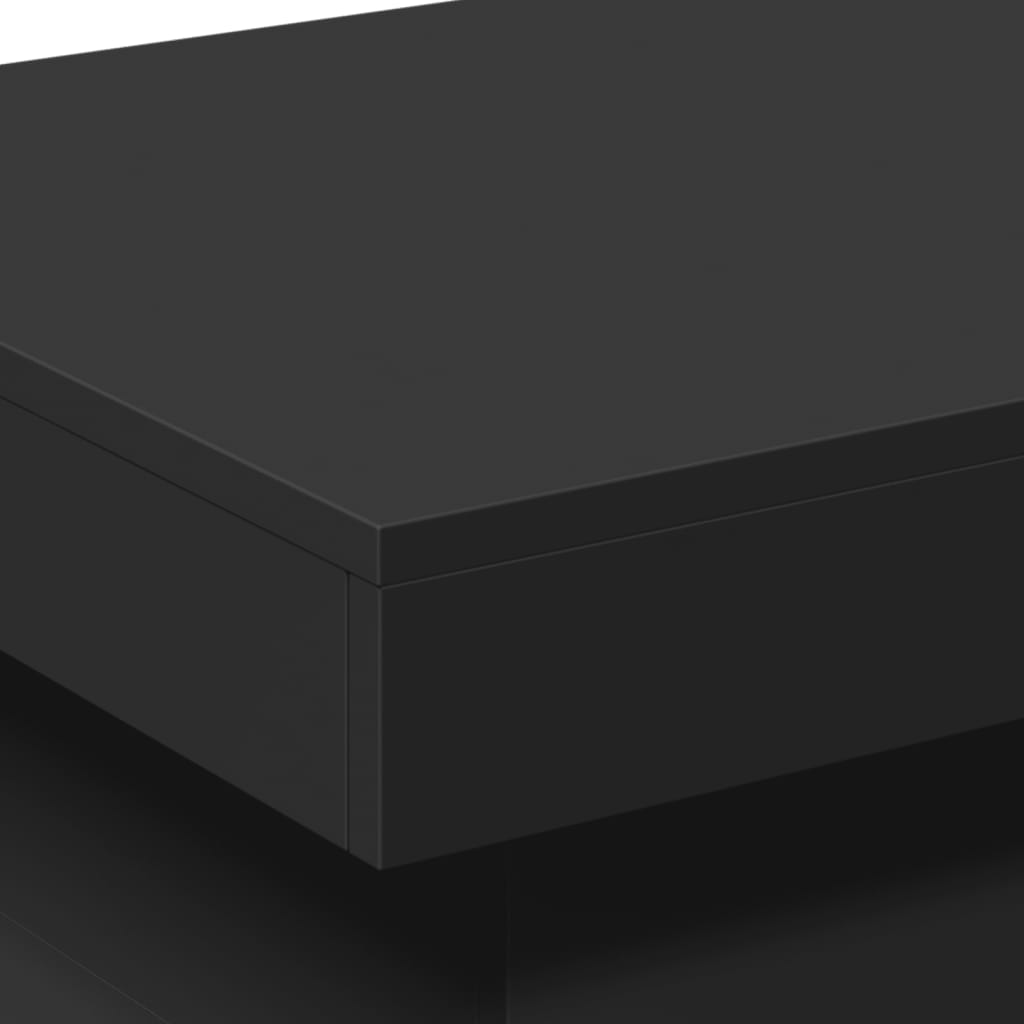 Salongbord Med Led-Lys Svart 50X50X40 Cm