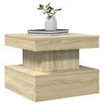 Salongbord Med Led-Lys Sonoma Eik 50X50X40 Cm