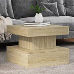 Salongbord Med Led-Lys Sonoma Eik 50X50X40 Cm