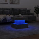 Salongbord Med Led-Lys Betonggrå 50X50X40 Cm